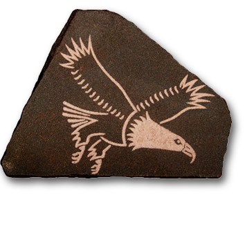 (b) Eagle Hand Carved Sandstone Medium